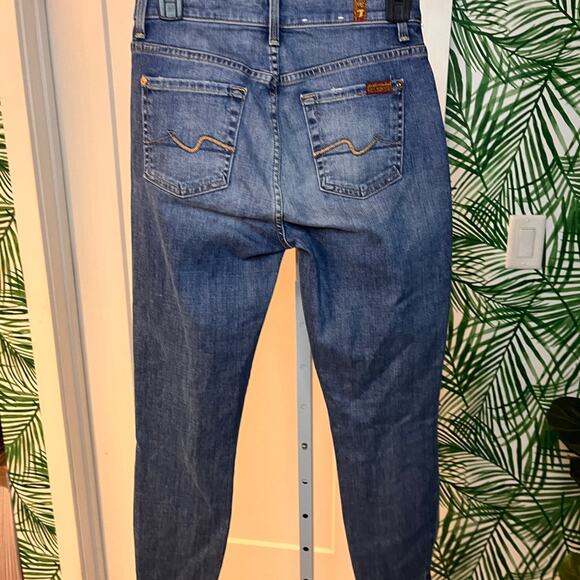 7 for all Mankind Women’s High Rise Skinny Ankle Jeans Size 26 - Picture 4 of 10